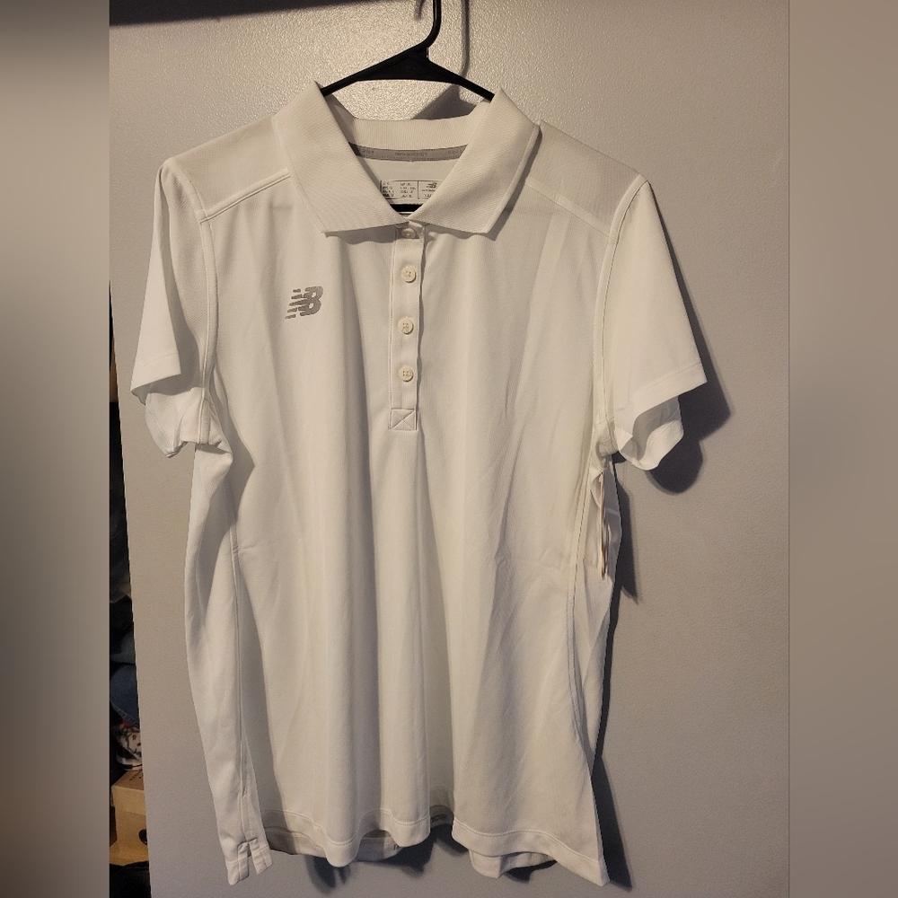 New Balance Polo Womens Shirt XL White